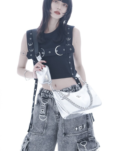 「REFLEM」 2WAYバッグ FREE シルバー レディース_画像6