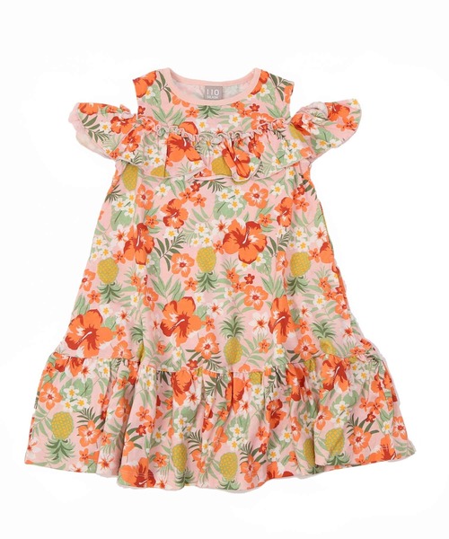 DILASH ワンピース 肩開き2WAY花柄ワンピース キッズ 子供服