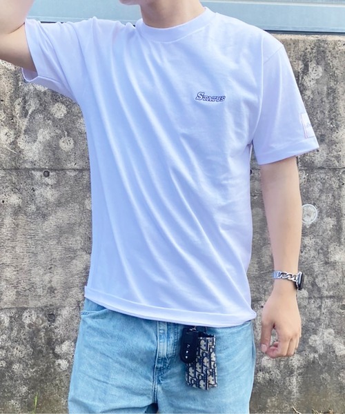 韓国メンズ EVAN 首元ロゴ ストリートセットアップ Tシャツ 韓国メンズ EVAN セットアップ エモい アニメイラスト Tシャツ