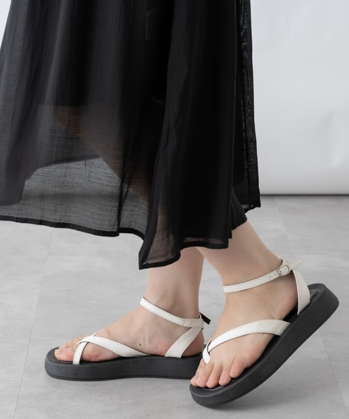 厚底 サンダル クロスストラップ厚底サンダル レディース : ZOZOTOWN