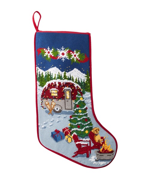 プチポアン刺繍　クリスマス ストッキング L.L.Bean（エルエルビーン） インテリア クリスマス・ニードルポイント
