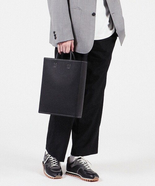 トートバッグ 「別注」A BOX TOTE シュリンクレザー トートバッグ メンズの画像