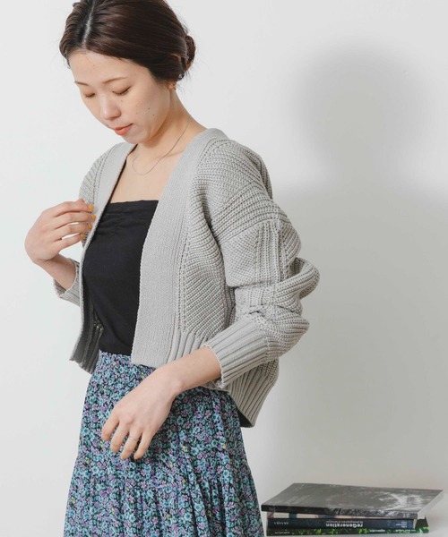 「URBAN RESEARCH Sonny Label」 ニットカーディガン FREE ライトグレー レディース URBAN RESEARCH Sonny Label 「URBAN Label」 カーディガン FREE