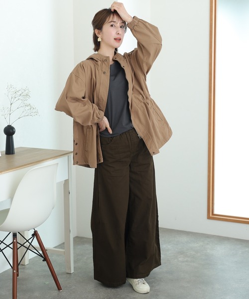 ElegChic マウンテンパーカー ウインドブレーカー ボリューム袖