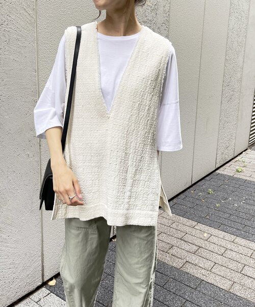 専用【Spick&Span】Italian fabric ツイードベスト 美品 Spick＆Span ベスト 「WEB限定追加」Italian fabric ツイード