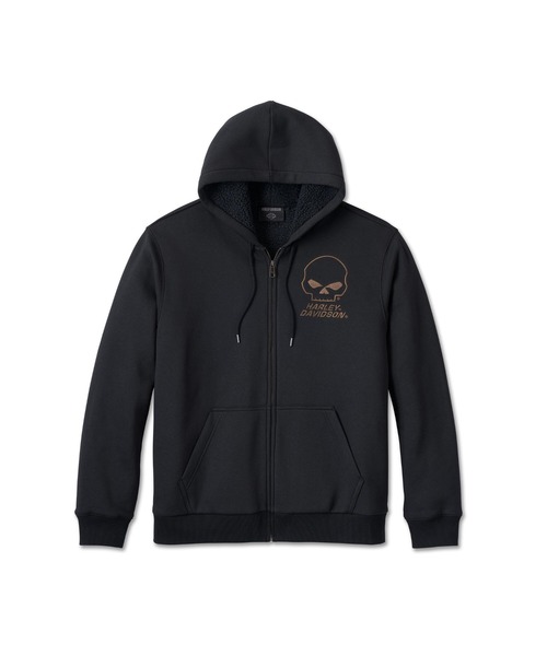 Harley Davidson パーカー Willie G(TM)スカルシェルパジップ
