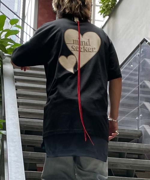 mindseeker（マインドシーカー） tシャツ WHITE HEART LOGO PIGMENT