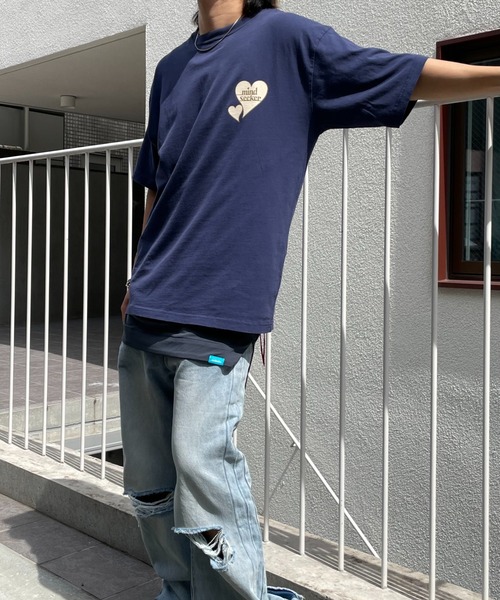 mindseeker（マインドシーカー） tシャツ WHITE HEART LOGO PIGMENT
