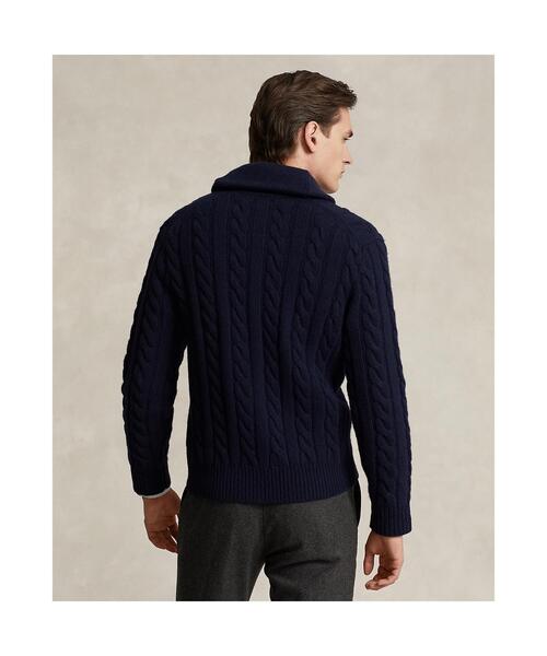 POLO RALPH LAUREN カーディガン ケーブルニット ウールカシミヤ