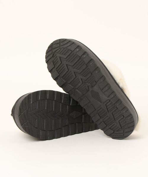 スリッポン もこもこ フェイクムートンスリッポン レディース