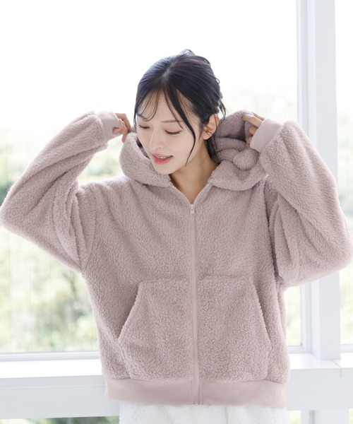 未使用 猫耳フード ふわふわパジャマ 上下セット ペア ペアパジャマ カップル 冬 もこもこ レディースパジャマ メンズ