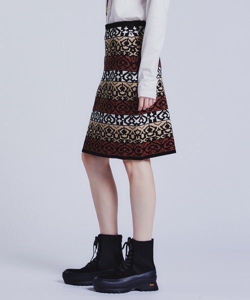 DOUBLE STANDARD CLOTHING ジャガードスカート DOUBLE STANDARD CLOTHING スカート ジャガードドッキング
