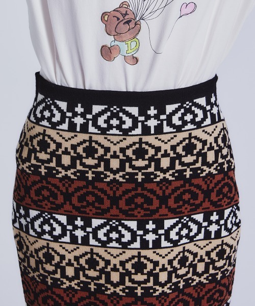DOUBLE STANDARD CLOTHING ジャガードスカート DOUBLE STANDARD CLOTHING スカート ジャガードドッキング