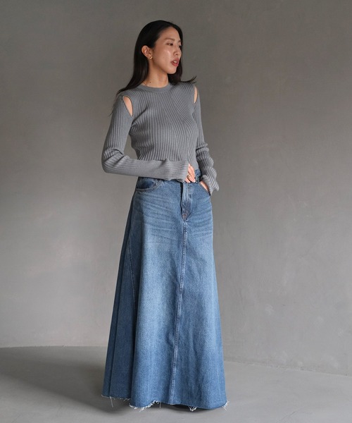 AKTE デニムマキシスカート 極美品 AKTE（アクテ） デニムスカート デニムマキシスカート : ZOZOTOWN