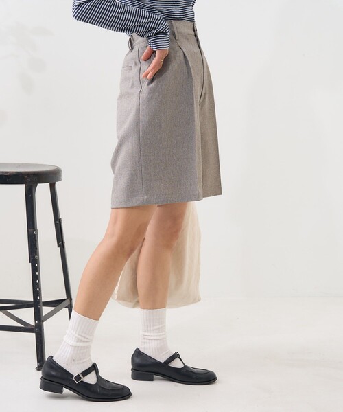 986y*新品 グレースクラス リネンタッチショート パンツ リネンタッチハーフパンツ / GRACE CONTINENTAL | GRACE