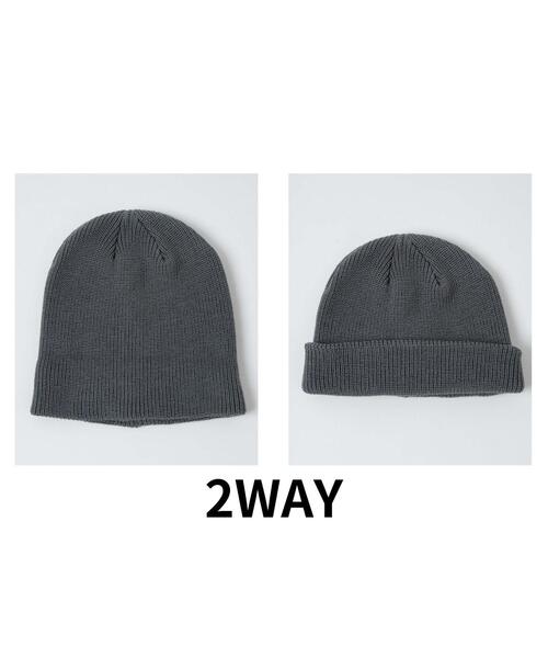 WEGO（ウィゴー） ニット帽 ニットキャップ WEGO/2wayシングルニット