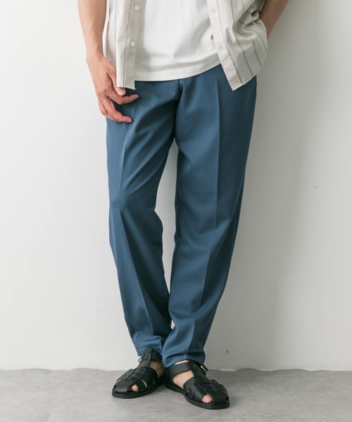 URBAN RESEARCH DOORS パンツ TRツイルテーパードトラウザー