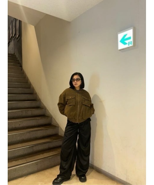 LAGUA GEM スラックス パンツ TUCK LOOSEY BELT レディース