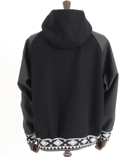 ANGENEHM ブルゾン アウター mj10243-Native pattern rib hooded