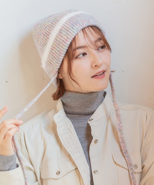 14+（イチヨンプラス） ニット帽 ニットキャップ レディース シャギー