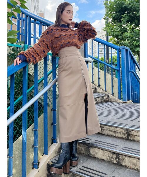 ジップスリットAラインスカート MURUA スカート ジップスリットAラインスカート : ZOZOTOWN