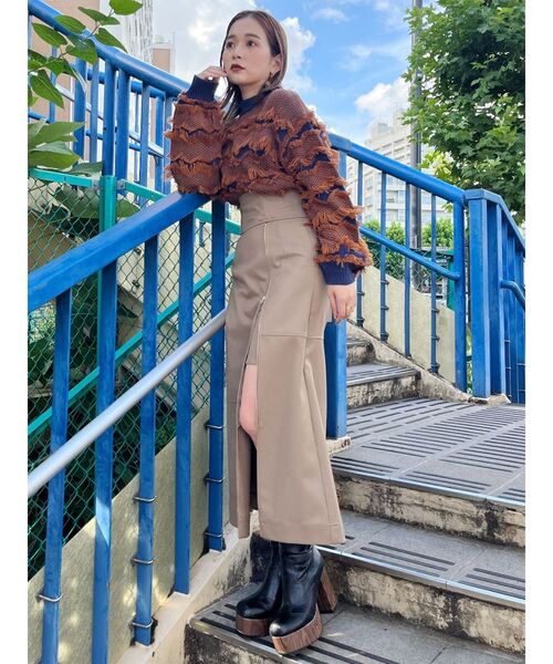 MURUA スカート ジップスリットAラインスカート : ZOZOTOWN