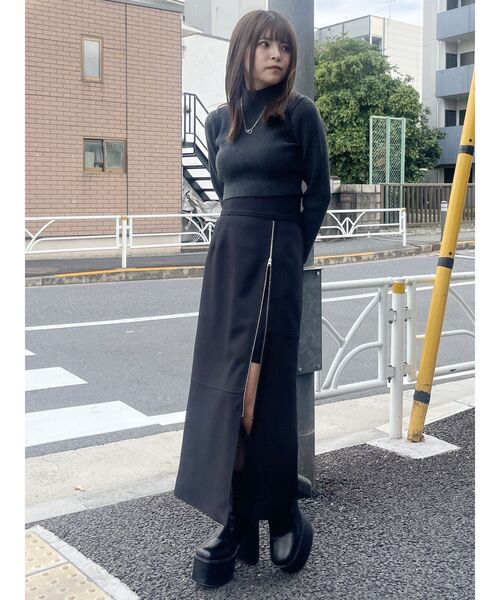 MURUA スカート ジップスリットAラインスカート : ZOZOTOWN