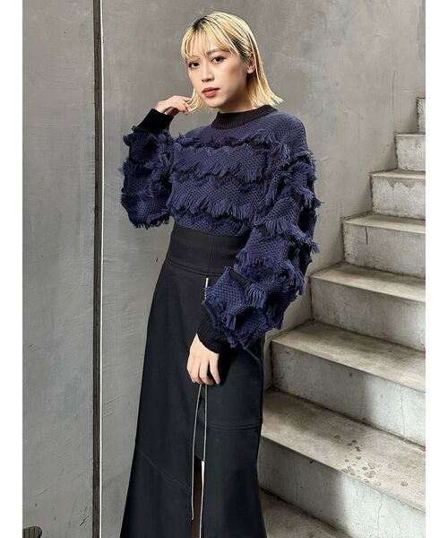 ジップスリットAラインスカート MURUA ジップスリットAラインスカート（ベージュ