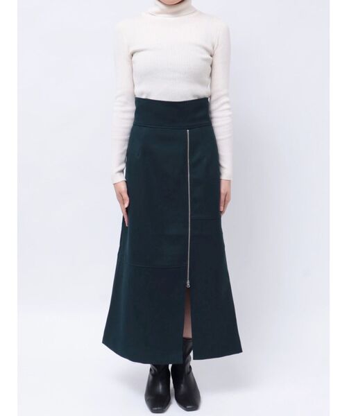 ジップスリットAラインスカート MURUA ジップスリットAラインスカート（ベージュ