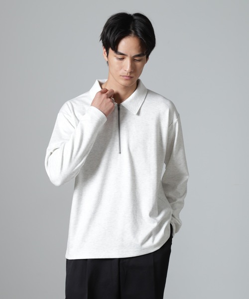 Russeluno ハーフジップシャツ サイズ4 ホワイト メンズ Russeluno