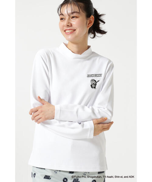 tシャツ 「Jack Bunny!!」「ドラえもん」ダンボール裏カノコ長袖モックネックカットソー レディース Jack Bunny!!】【ドラえもん】ダンボール裏カノコ長袖モック