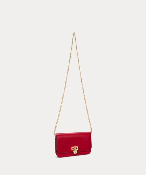 LAUREN RALPH 財布 レザー ラージ Tanner チェーン ウォレット