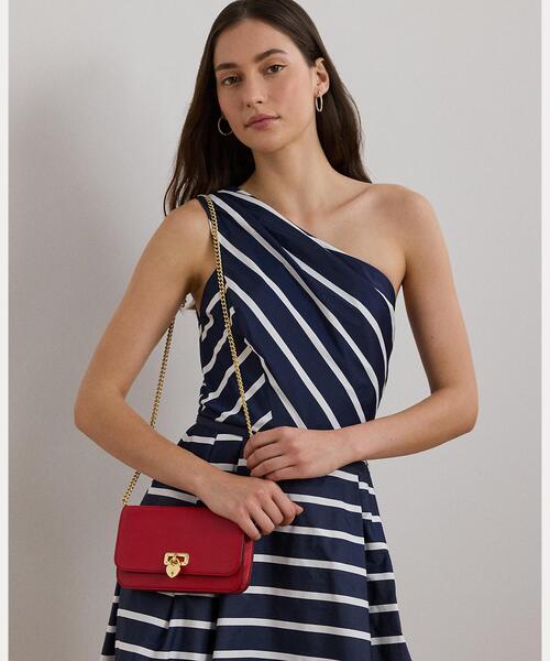 LAUREN RALPH 財布 レザー ラージ Tanner チェーン ウォレット