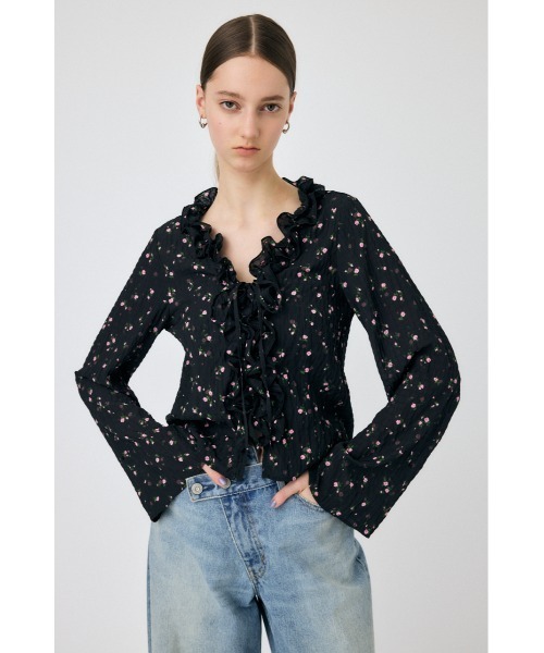 MOUSSY（マウジー） ブラウス シャツ LACE UP RUFFLE ブラウス