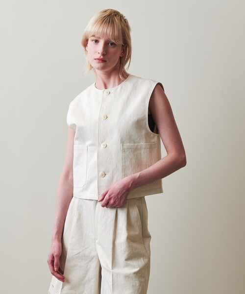 ベスト ジレ 「Steven Alan」コットン アサ クルーネック ベスト レディース