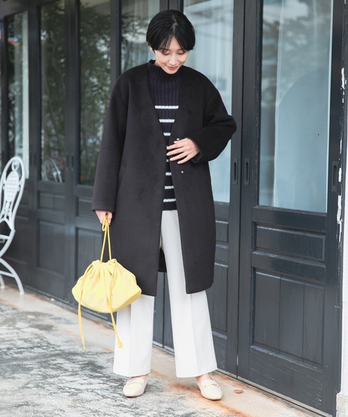 LEPSIM（レプシィム） チェスターコート FREE ブルー レディース