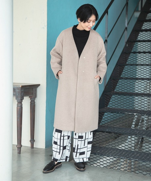 LEPSIM（レプシィム） チェスターコート FREE ブルー レディース