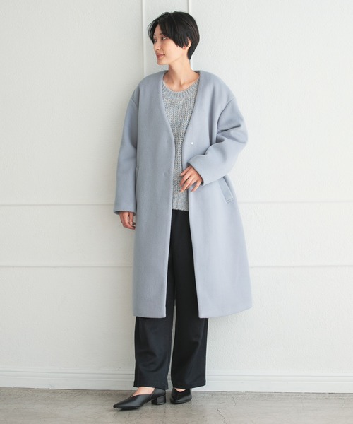 LEPSIM（レプシィム） チェスターコート FREE ブルー レディース