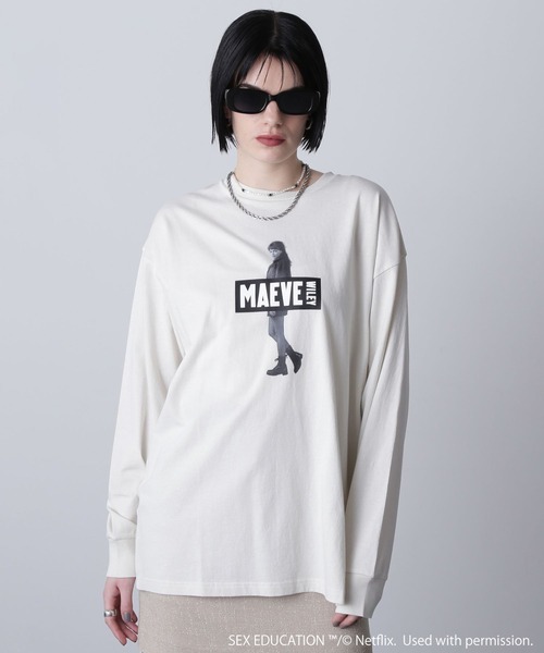 tシャツ Netflix Series ‘SEX EDUCATION’ × ROSE BUD/MAEVE BOX LOGO TEE レディース