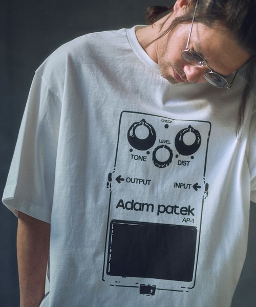 tシャツ ADAMPATEK/distortion short sleeve T/エフェクタープリント半袖T(AP2514020) レディース メンズ ADAM PATEK tシャツ ADAMPATEK/distortion short sleeve T