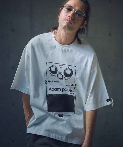 tシャツ 「ADAMPATEK/アダムパテック」distortion short sleeve T/エフェクタープリント半袖T レディース ADAM PATEK tシャツ ADAMPATEK/distortion short sleeve T