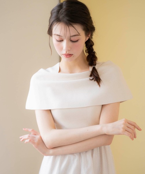 少し豊富な贈り物 Noela ワンピース ケープチュールドッキングワンピ : ZOZOTOWN ワンピース