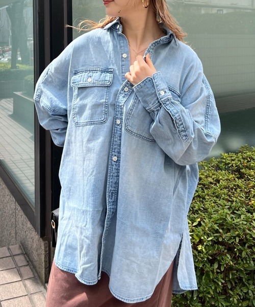 ブラウス シャツ 「RED CARD/レッドカード」Brooklyn デニムシャツ レディース