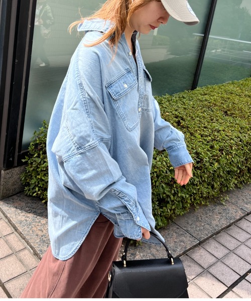 ブラウス シャツ 「RED CARD/レッドカード」Brooklyn デニムシャツ レディース RED CARD TOKYO ブラウス シャツ 「RED CARD/レッドカード