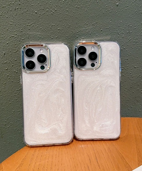 c.u.l スマホケース ニュアンスグリッター クリア iPhoneカバー iphone