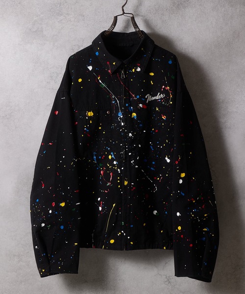 いちななです。 NUMBER (N)INE ブルゾン アウター HAND PAINTED CHAIN STITCH