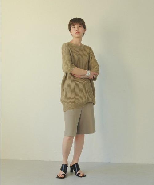 「TODAYFUL」 半袖ニット FREE ベージュ レディース TODAYFUL 「TODAYFUL」 半袖ニット FREE ベージュ レディース