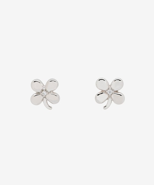 BLOOM（ブルーム） ピアス シルバー K10 ホワイトゴールド