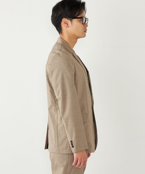 ベージュ スカラップエッジ テーラードジャケット SHIPS Colors（シップスカラーズ） ジャケット テーラードジャケット