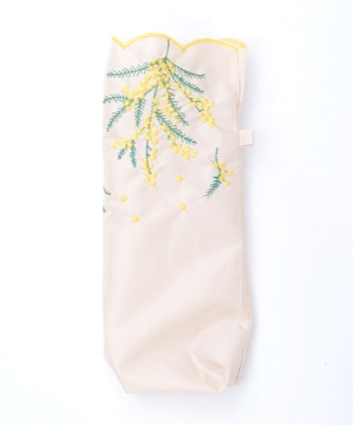 専用出品【ミモザ様】 axes femme 折りたたみ傘 ミモザ刺繍晴雨兼用折傘 レディース
